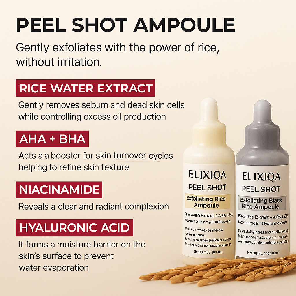 Elixiqa Peel Shot Glow Rice Ampoule