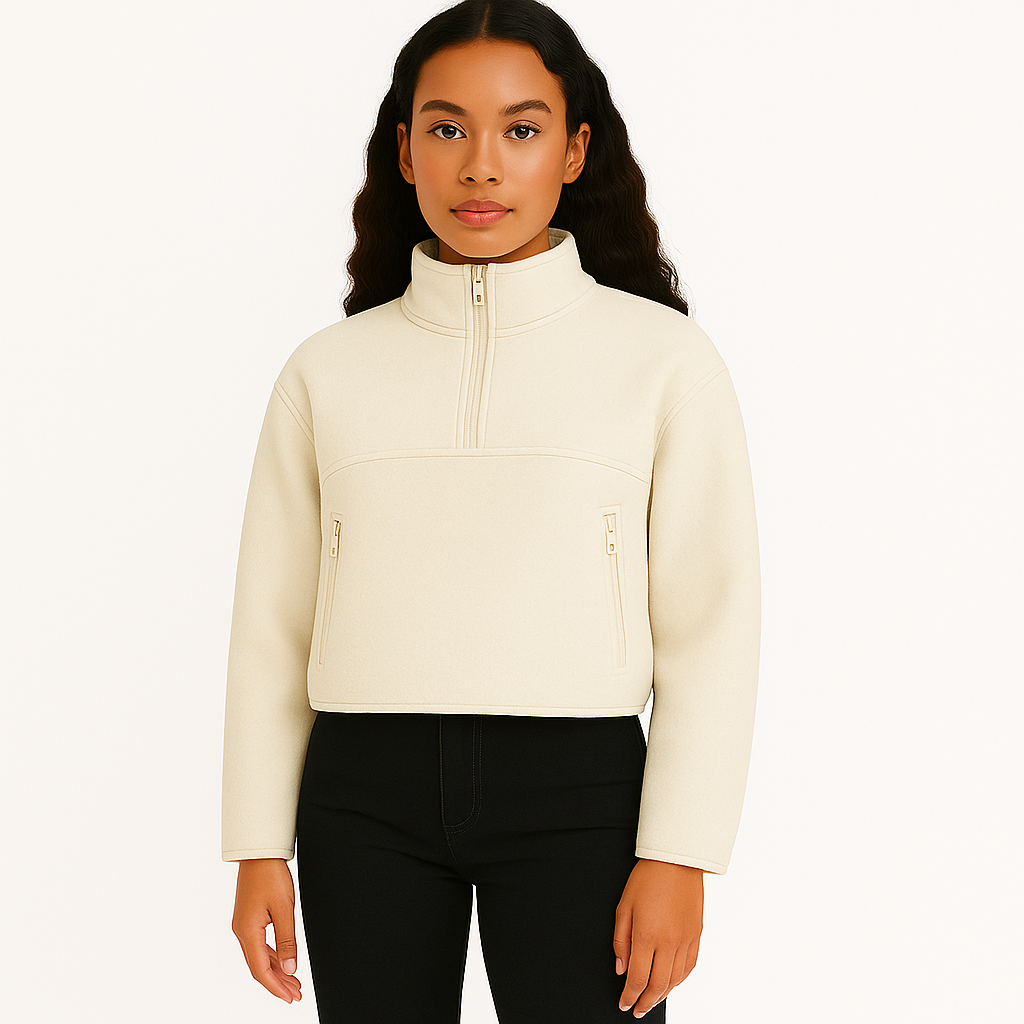 Off-White Thermal Quarter-Zip