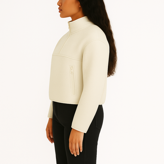 Off-White Thermal Quarter-Zip